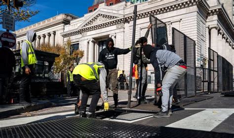 Security Fences Go Up in Washington as City Braces for Unrest